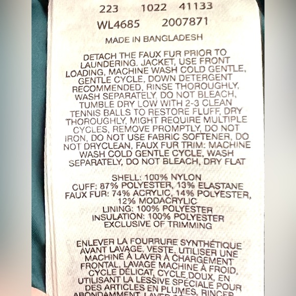 Columbia Omni Heat Womens Sz.Sm. Teal Puffer Coat Removable Faux Fur Lined Hood - Picture 7 of 12